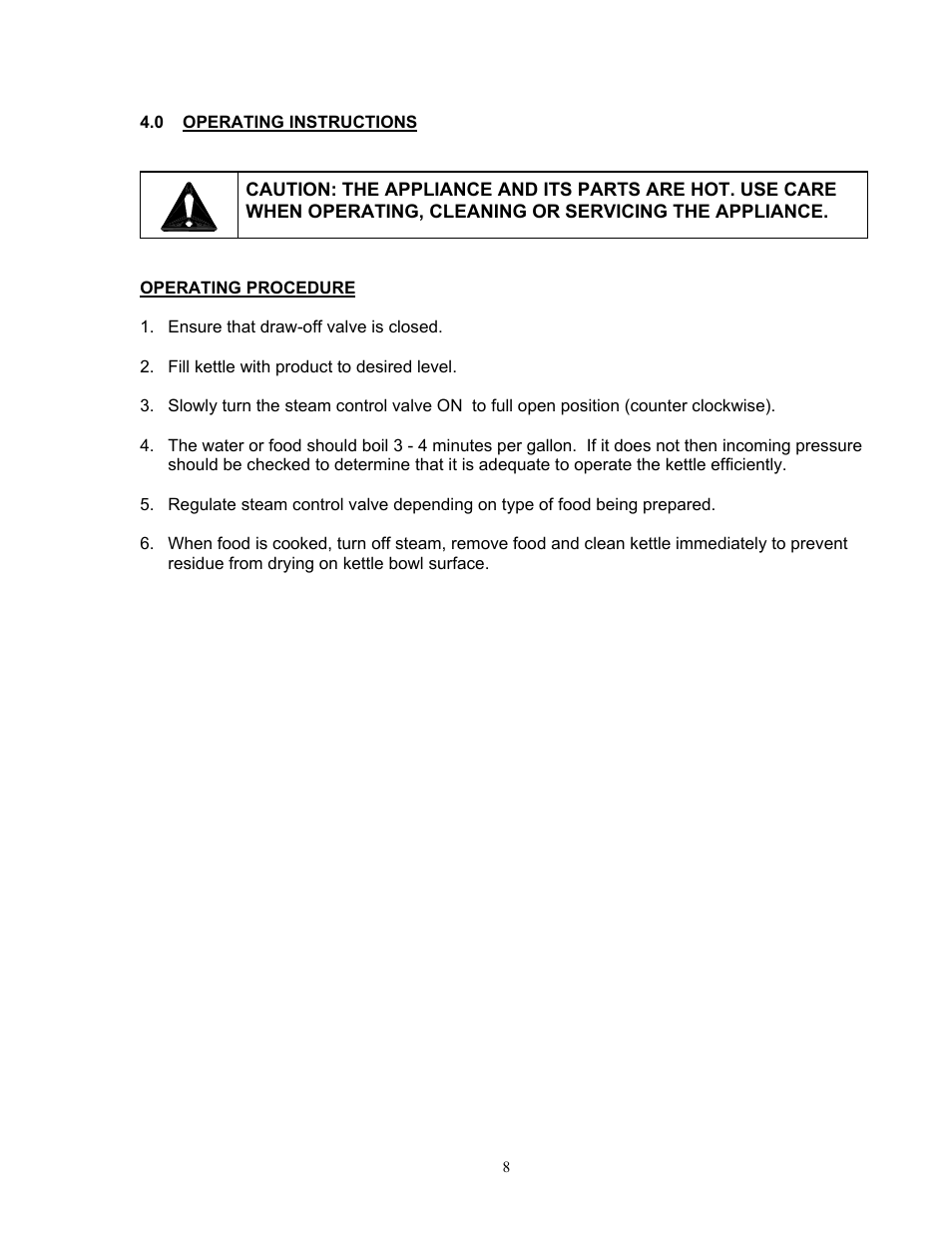 Blodgett KPS-DS Series User Manual | Page 8 / 13