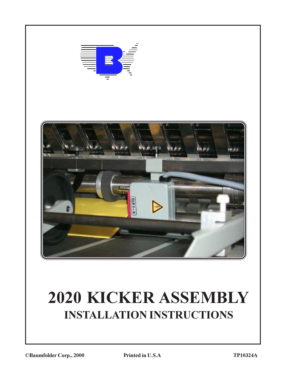 Baumfolder BAUM20: 20 Kicker Assembly Installation User Manual | 15 pages