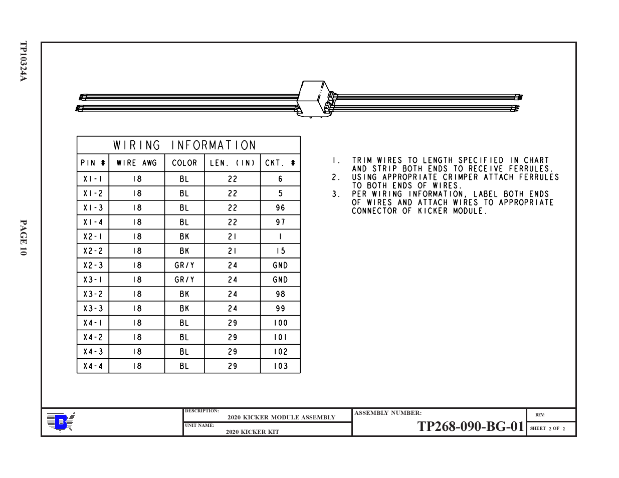 Baumfolder BAUM20: 20 Kicker Assembly Installation User Manual | Page 10 / 15