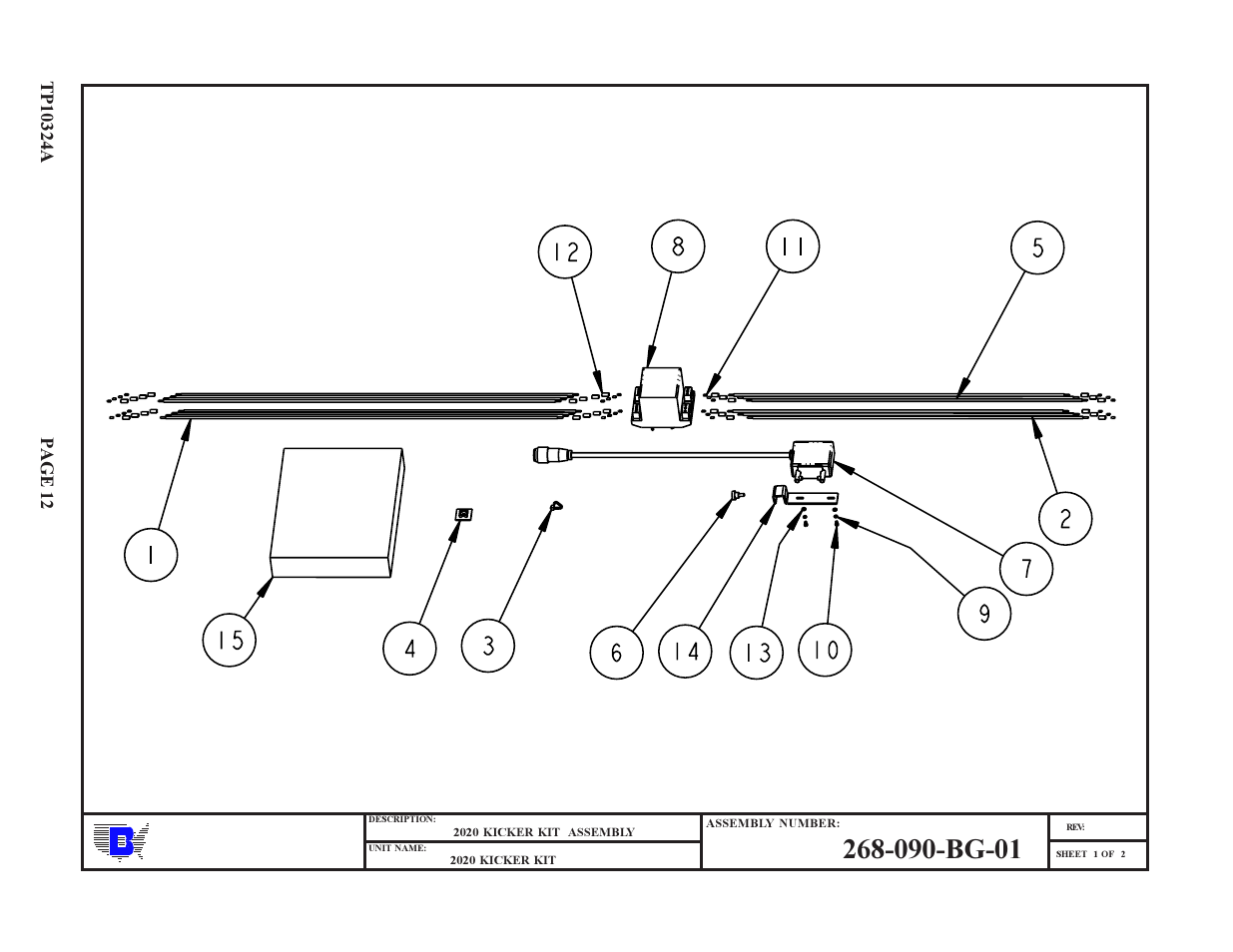 Baumfolder BAUM20: 20 Kicker Assembly Installation User Manual | Page 12 / 15