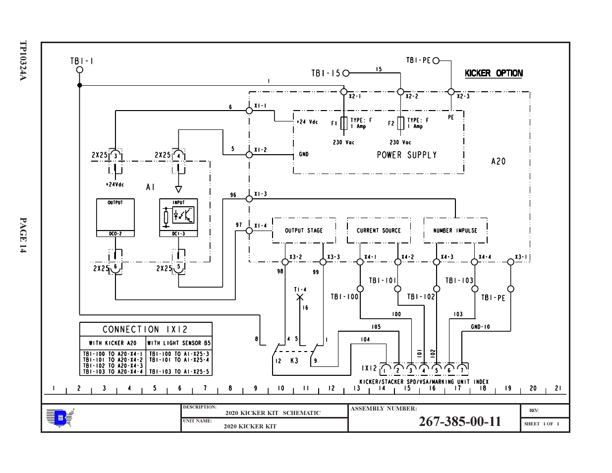 Baumfolder BAUM20: 20 Kicker Assembly Installation User Manual | Page 14 / 15