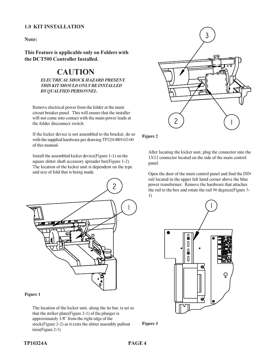 Caution | Baumfolder BAUM20: 20 Kicker Assembly Installation User Manual | Page 4 / 15