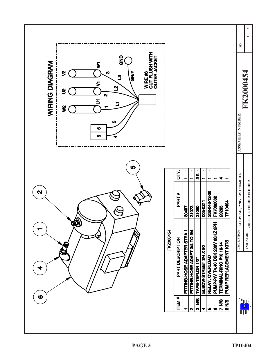 Ba u m | Baumfolder BAUM20: 1300 series Pump Replacement Manual User Manual | Page 3 / 11