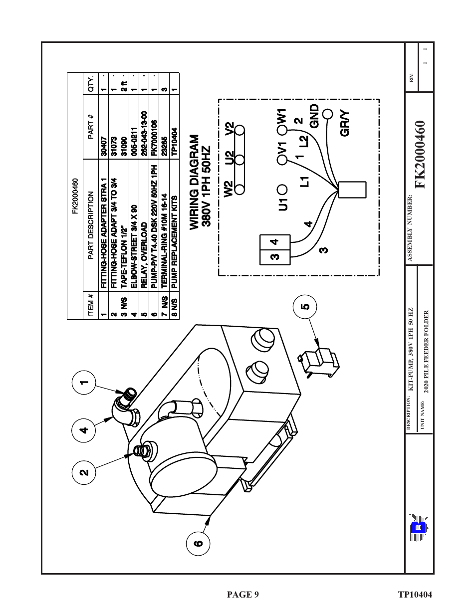 Ba u m | Baumfolder BAUM20: 1300 series Pump Replacement Manual User Manual | Page 9 / 11