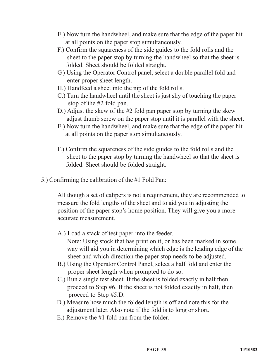 Baumfolder 714XA User Manual | Page 38 / 49