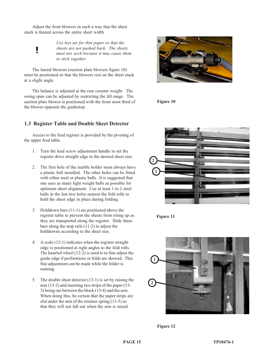 Baumfolder BAUM 26_30: Folder 1st Station Contfeed User Manual | Page 15 / 46