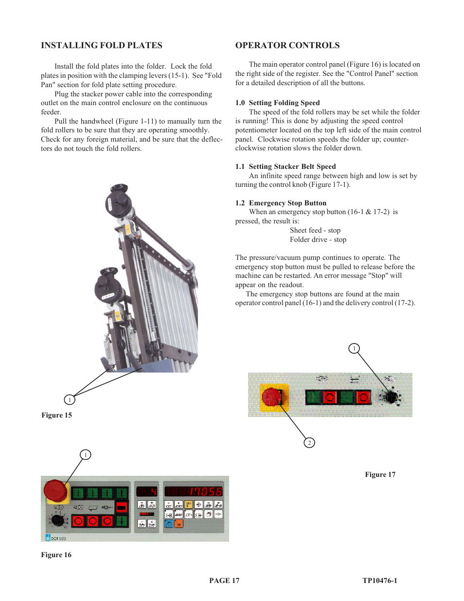 Baumfolder BAUM 26_30: Folder 1st Station Contfeed User Manual | Page 17 / 46