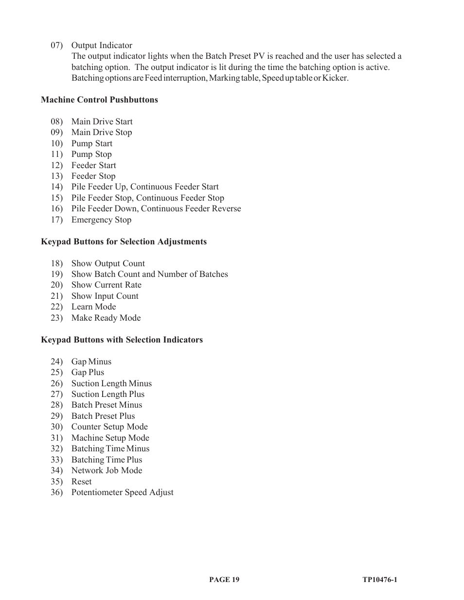 Baumfolder BAUM 26_30: Folder 1st Station Contfeed User Manual | Page 19 / 46