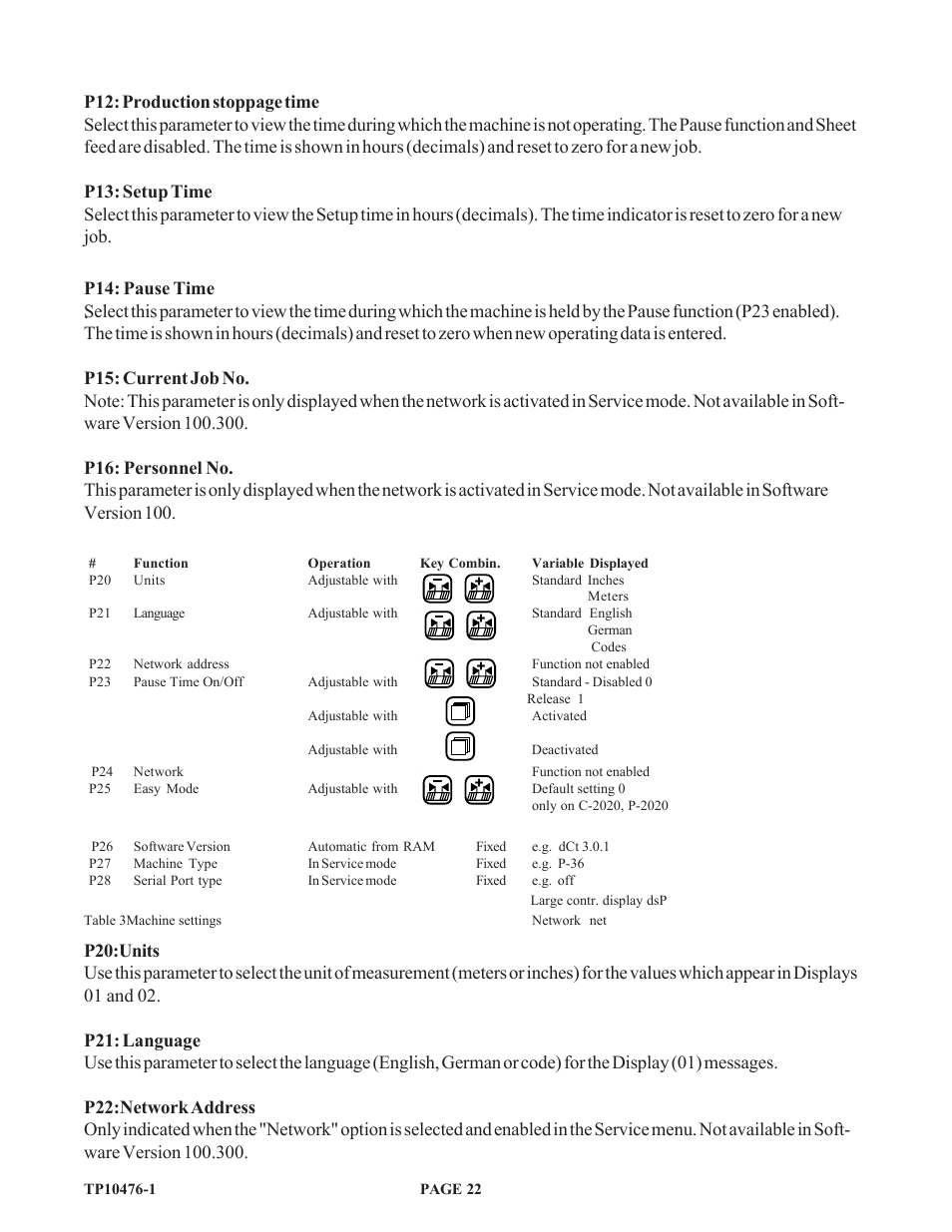 Baumfolder BAUM 26_30: Folder 1st Station Contfeed User Manual | Page 22 / 46