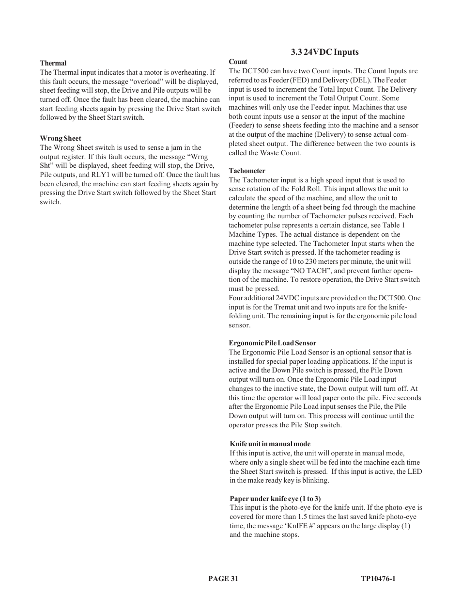 Baumfolder BAUM 26_30: Folder 1st Station Contfeed User Manual | Page 31 / 46