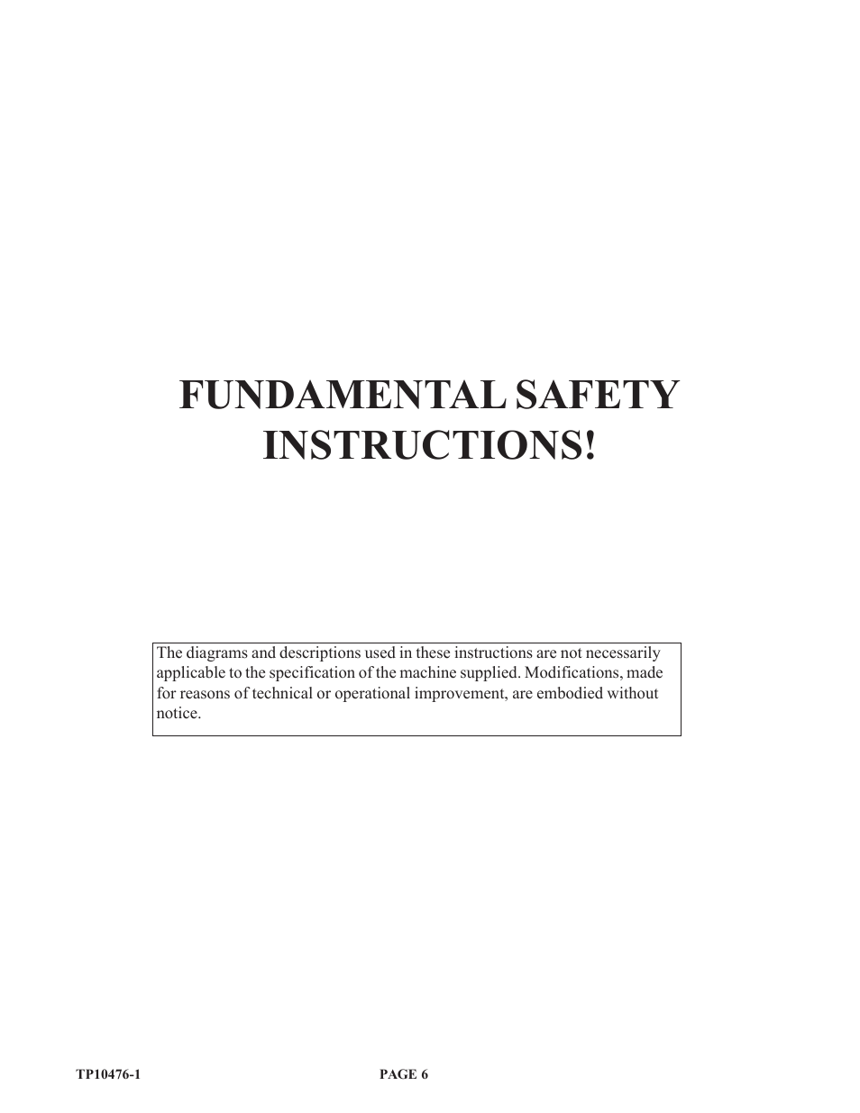 Fundamental safety instructions | Baumfolder BAUM 26_30: Folder 1st Station Contfeed User Manual | Page 6 / 46