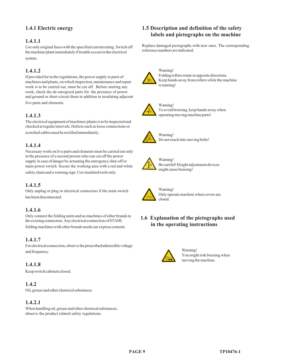 Baumfolder BAUM 26_30: Folder 1st Station Contfeed User Manual | Page 9 / 46
