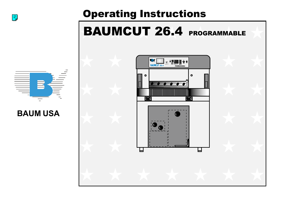 Baumfolder BaumCut 26.4 (For serials 69H1122 thru 76D1132) User Manual | 98 pages