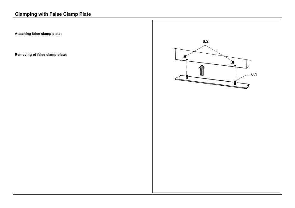 Clamping with false clamp plate | Baumfolder BaumCut 26.4 (For serials 69H1122 thru 76D1132) User Manual | Page 32 / 98