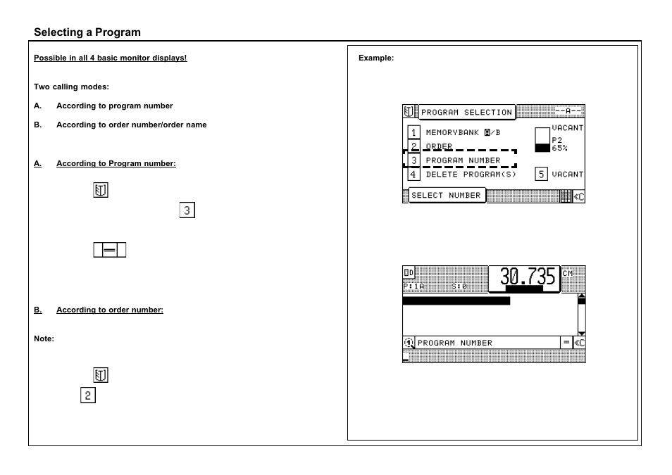 Selecting a program | Baumfolder BaumCut 26.4 (For serials 69H1122 thru 76D1132) User Manual | Page 44 / 98