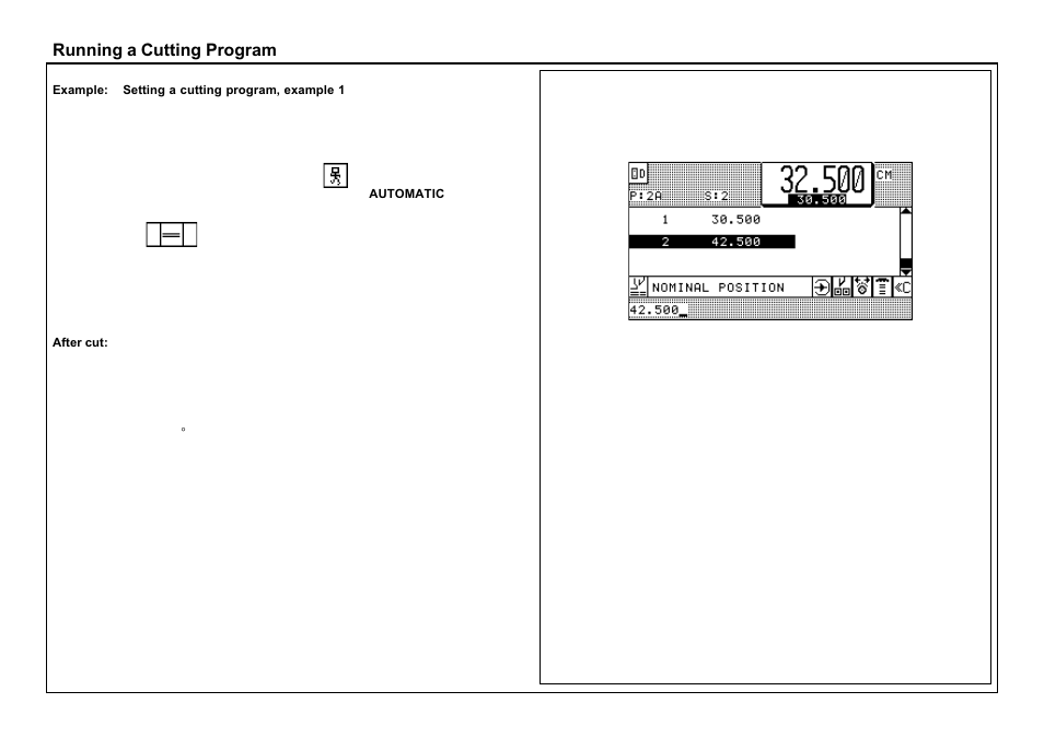 Running a cutting program | Baumfolder BaumCut 26.4 (For serials 69H1122 thru 76D1132) User Manual | Page 51 / 98