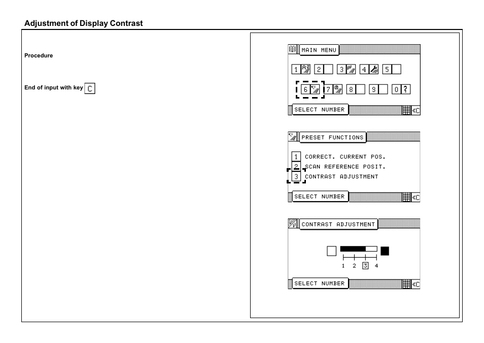 Adjustment of display contrast | Baumfolder BaumCut 26.4 (For serials 69H1122 thru 76D1132) User Manual | Page 67 / 98