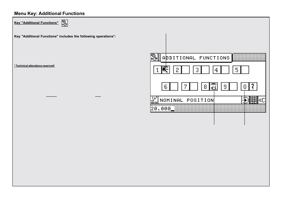 Menu key: additional functions | Baumfolder BaumCut 26.4 (For serials 69H1122 thru 76D1132) User Manual | Page 75 / 98