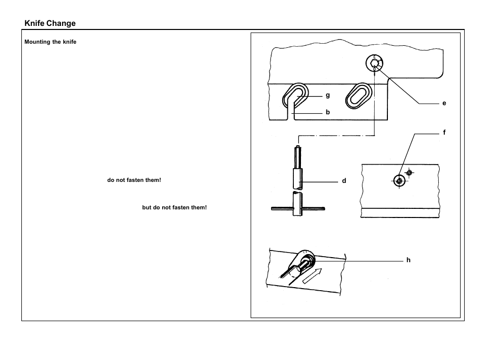 Knife change | Baumfolder BaumCut 26.4 (For serials 69H1122 thru 76D1132) User Manual | Page 87 / 98