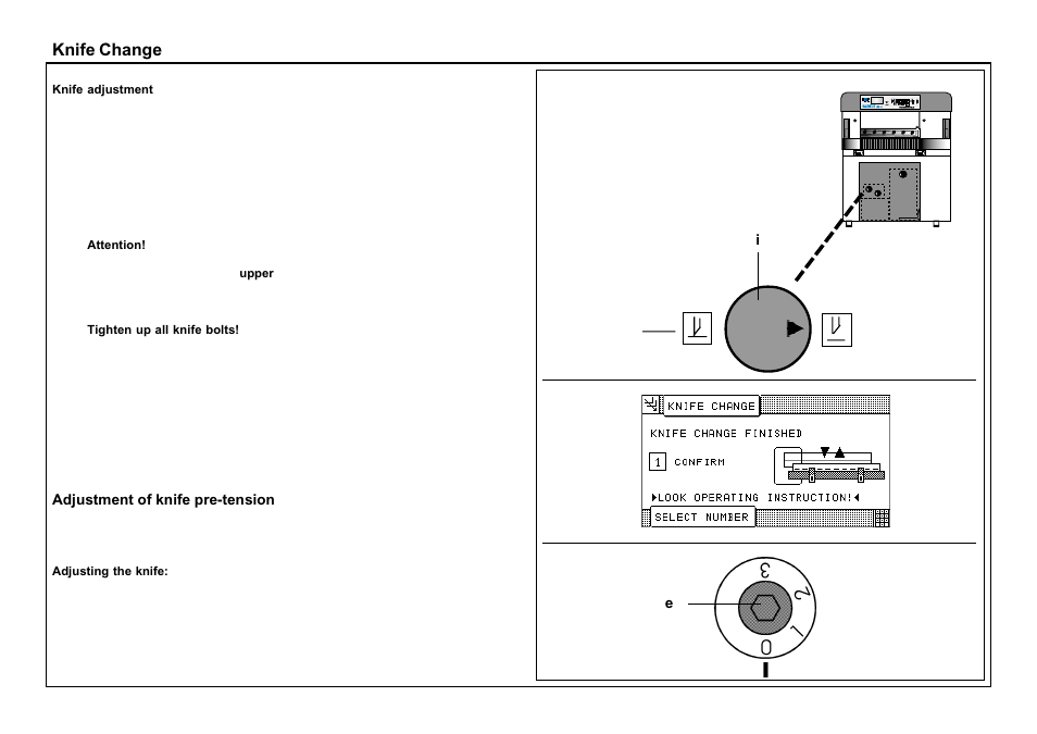 Knife change | Baumfolder BaumCut 26.4 (For serials 69H1122 thru 76D1132) User Manual | Page 88 / 98
