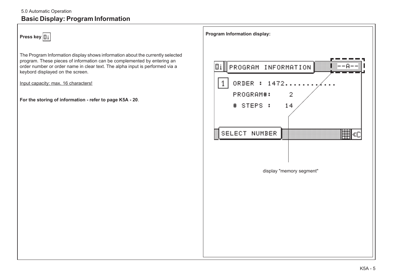 Basic display: program information | Baumfolder BaumCut 26.4 (For serials 78D1001 thru 78D1100) User Manual | Page 39 / 104