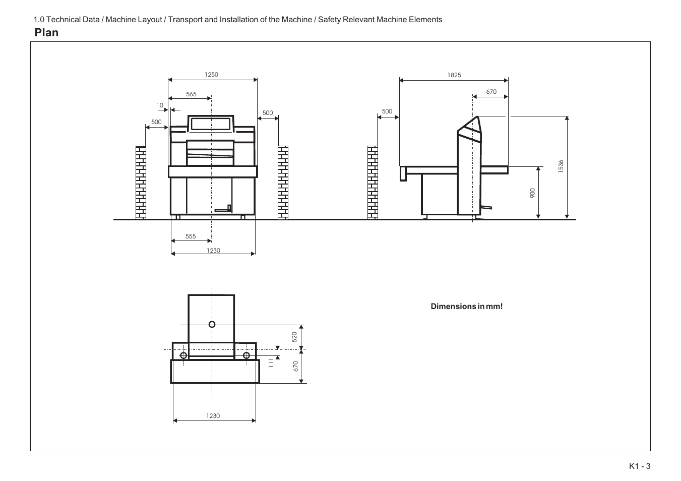 Plan | Baumfolder BaumCut 26.4 (For serials 78D1101 thru current) User Manual | Page 11 / 104