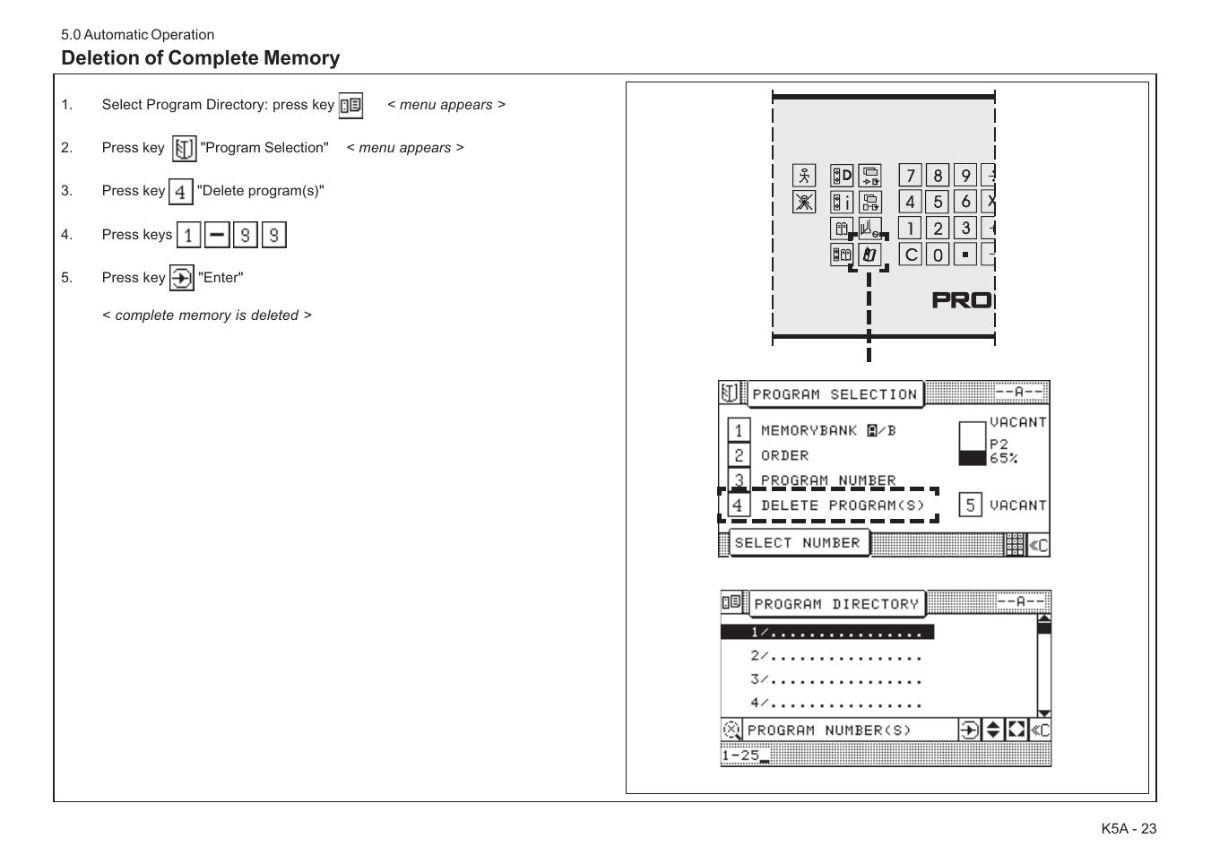 Prog programmable | Baumfolder BaumCut 26.4 (For serials 78D1101 thru current) User Manual | Page 57 / 104