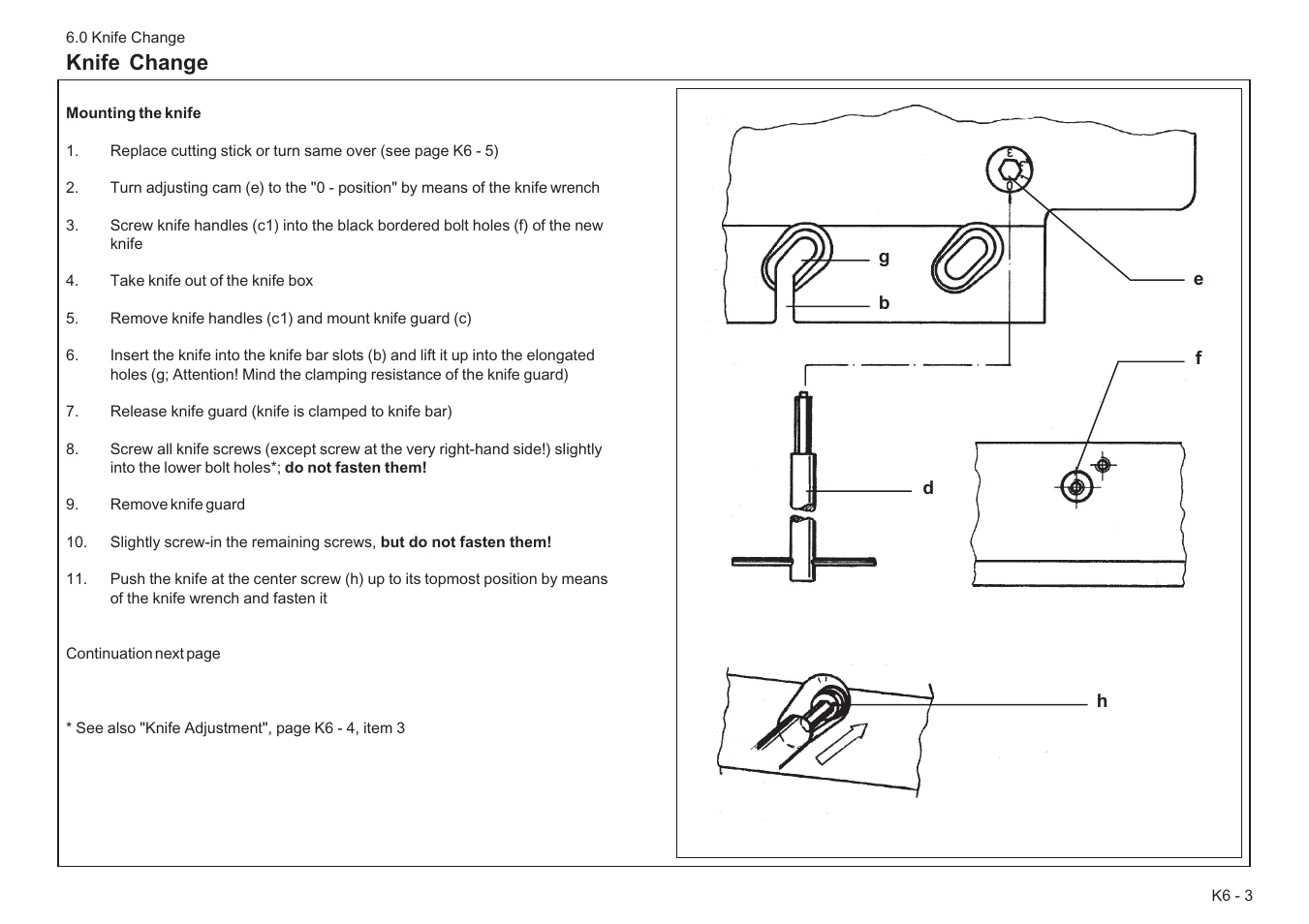 Knife change | Baumfolder BaumCut 26.4 (For serials 78D1101 thru current) User Manual | Page 91 / 104