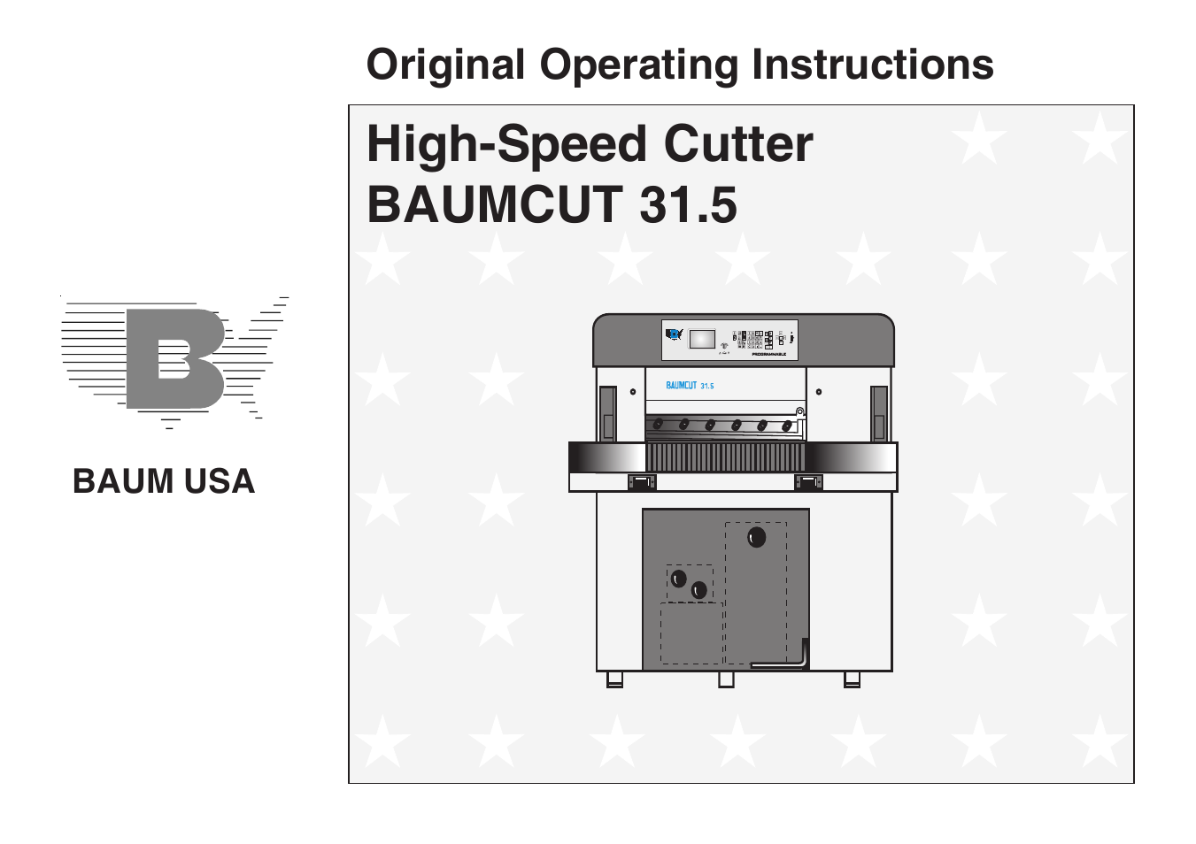 Baumfolder BaumCut 31.5 (For serials 76N1101 thru 78N1000) User Manual | 104 pages