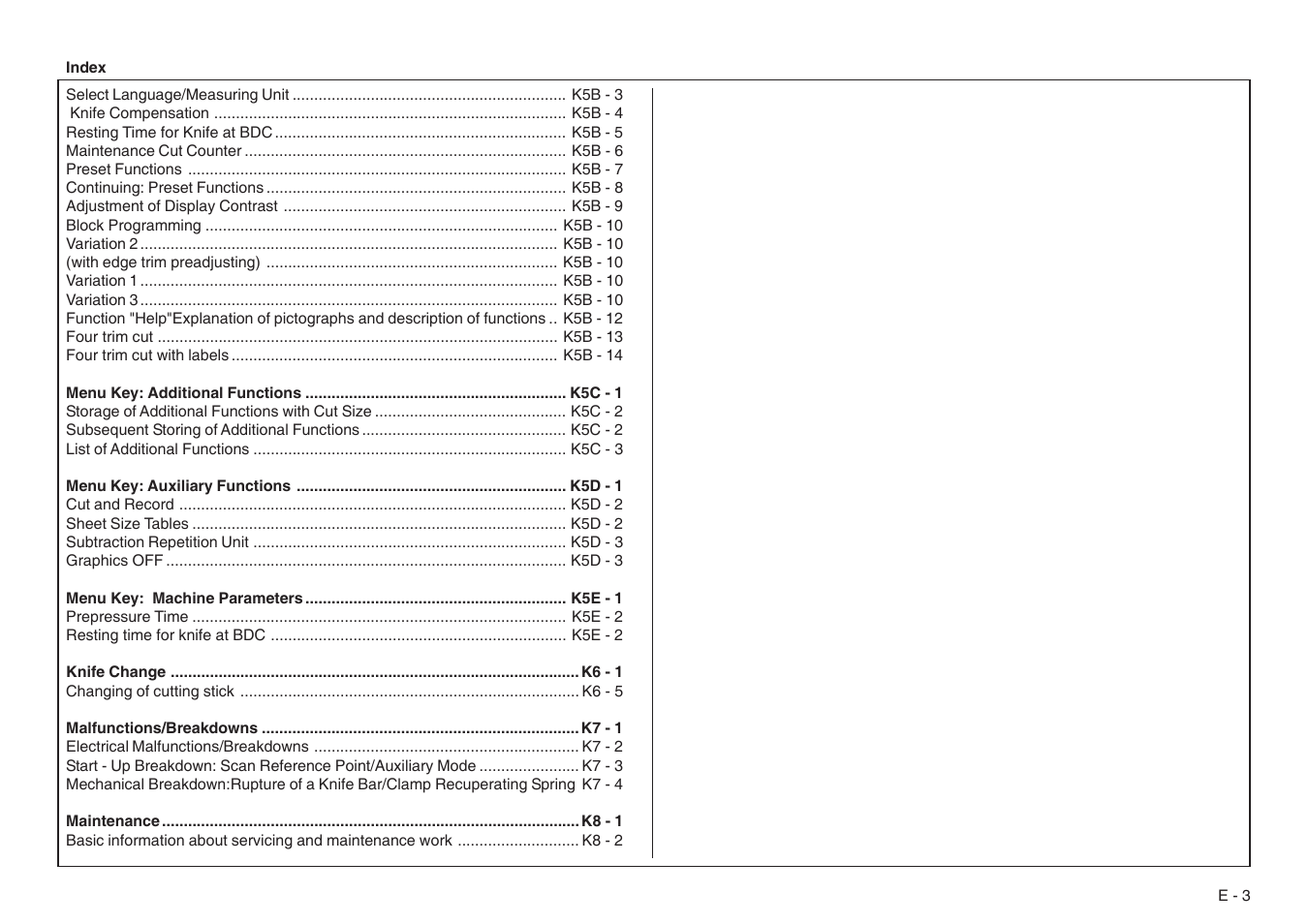 Baumfolder BaumCut 31.5 (For serials 76N1101 thru 78N1000) User Manual | Page 3 / 104