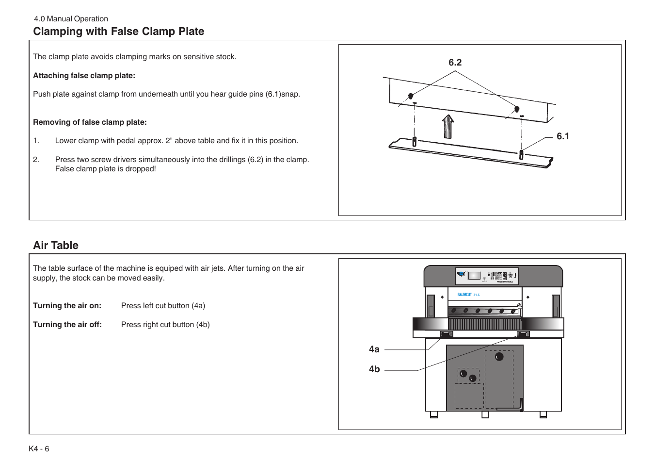 Baumfolder BaumCut 31.5 (For serials 76N1101 thru 78N1000) User Manual | Page 34 / 104