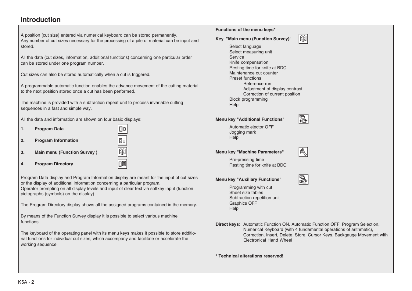 Introduction | Baumfolder BaumCut 31.5 (For serials 76N1101 thru 78N1000) User Manual | Page 36 / 104