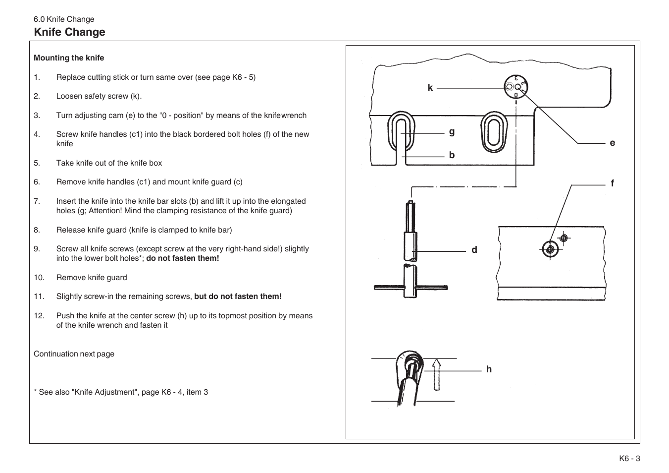 Knife change | Baumfolder BaumCut 31.5 (For serials 76N1101 thru 78N1000) User Manual | Page 91 / 104