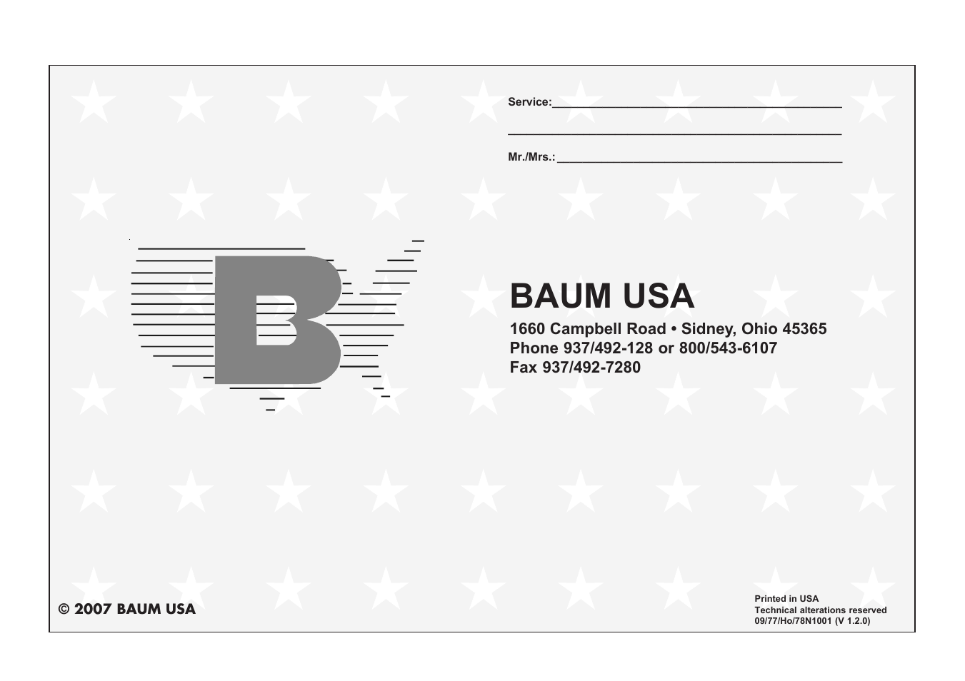 Baum usa | Baumfolder BaumCut 31.5 (For serials 78N1001 thru 700N100) User Manual | Page 104 / 104