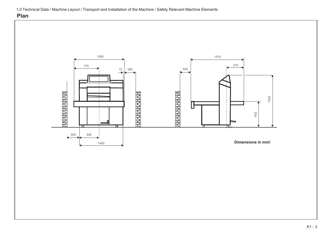 Plan | Baumfolder BaumCut 31.5 (For serials 78N1001 thru 700N100) User Manual | Page 11 / 104