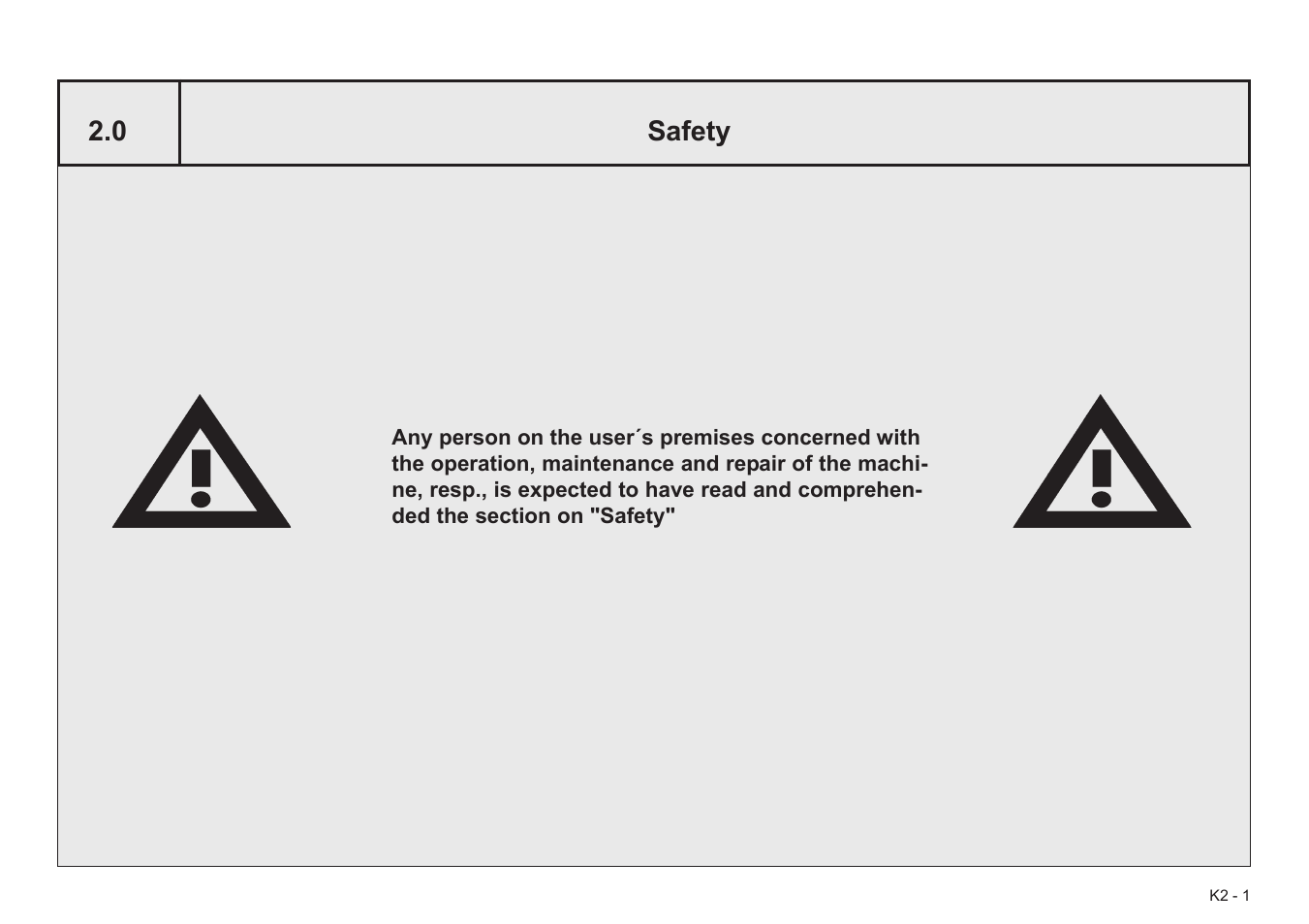 Safety | Baumfolder BaumCut 31.5 (For serials 78N1001 thru 700N100) User Manual | Page 21 / 104