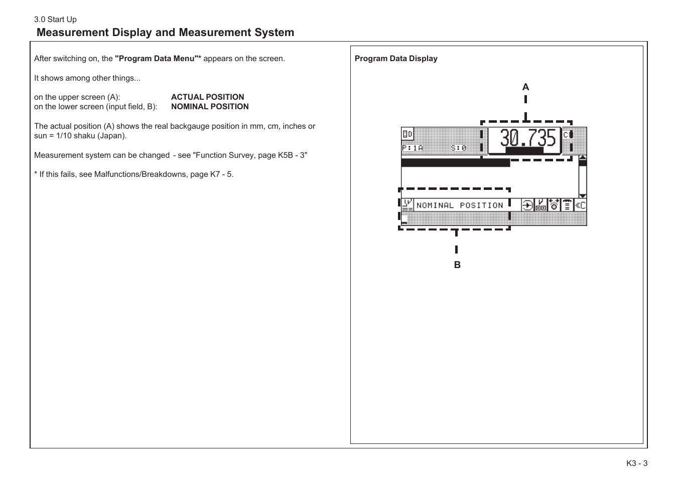 Measurement display and measurement system | Baumfolder BaumCut 31.5 (For serials 78N1001 thru 700N100) User Manual | Page 27 / 104