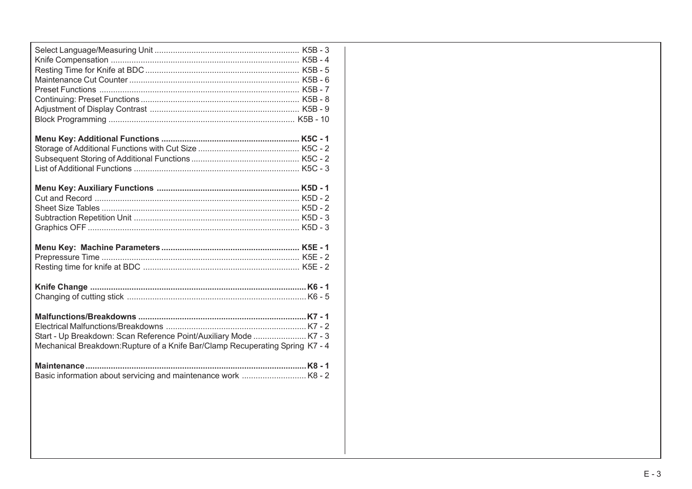 Baumfolder BaumCut 31.5 (For serials 78N1001 thru 700N100) User Manual | Page 3 / 104