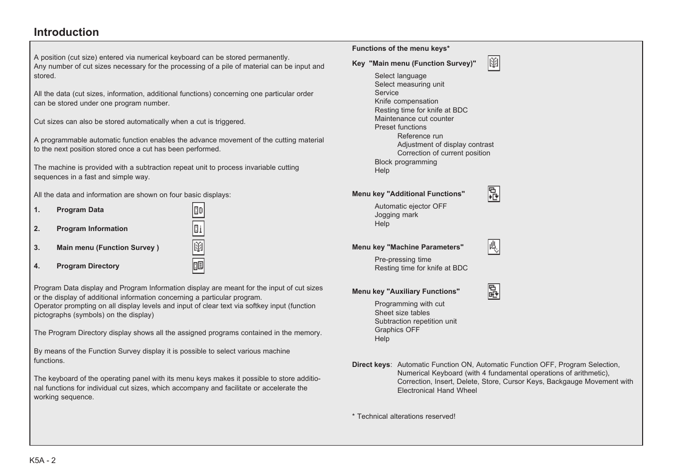 Introduction | Baumfolder BaumCut 31.5 (For serials 78N1001 thru 700N100) User Manual | Page 36 / 104