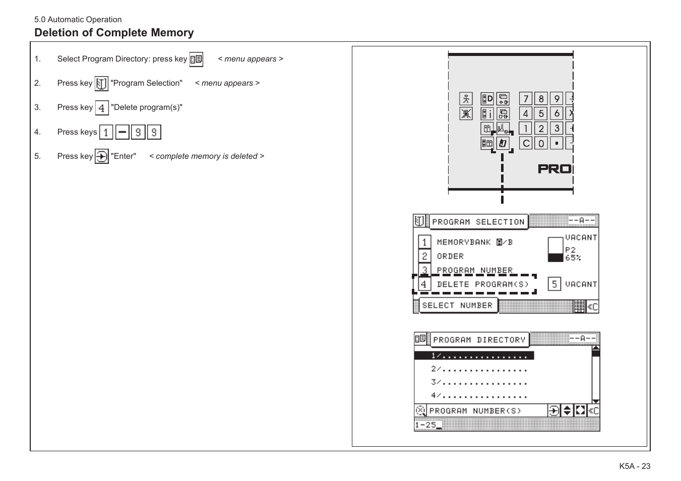 Prog programmable | Baumfolder BaumCut 31.5 (For serials 78N1001 thru 700N100) User Manual | Page 57 / 104