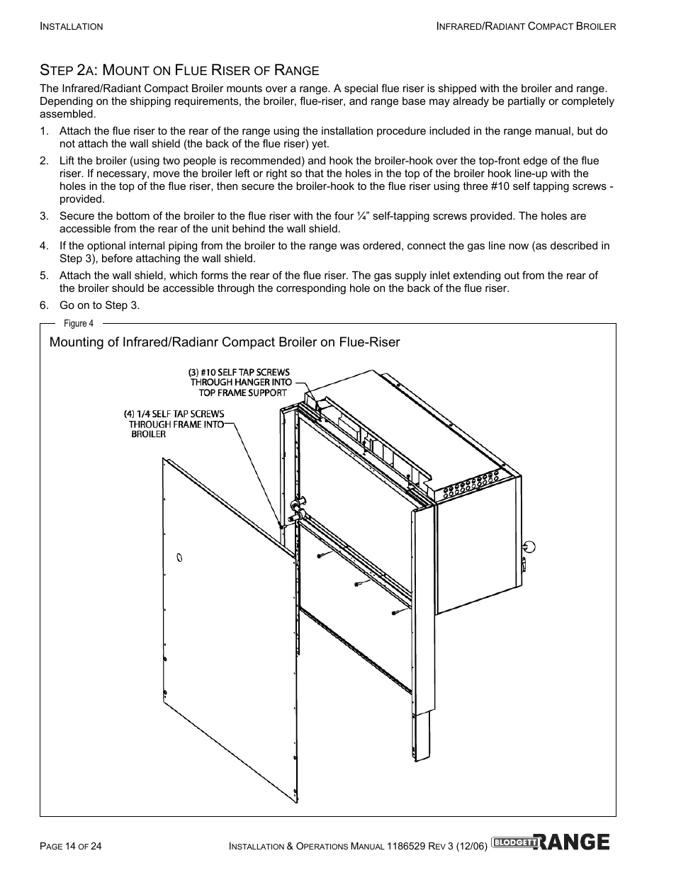 Blodgett B48-RAD User Manual | Page 14 / 24