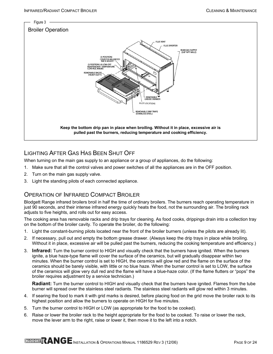 Blodgett B48-RAD User Manual | Page 9 / 24
