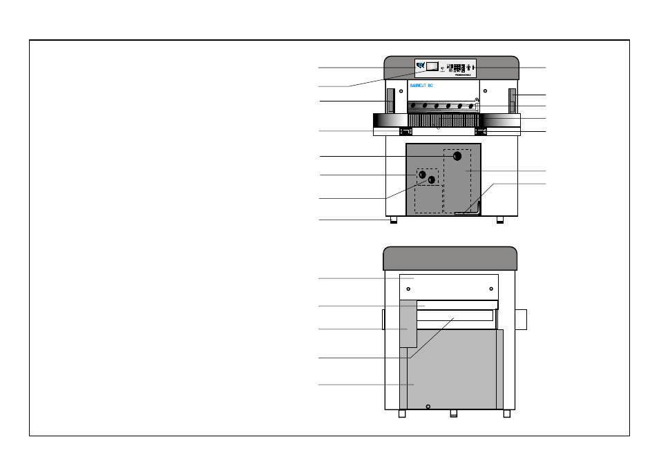 Machine layout | Baumfolder BaumCut 31.5 (For serials 700N101 thru current) User Manual | Page 10 / 98