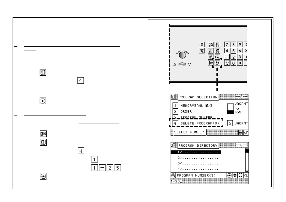 Deletion of one/several program(s) | Baumfolder BaumCut 31.5 (For serials 700N101 thru current) User Manual | Page 54 / 98