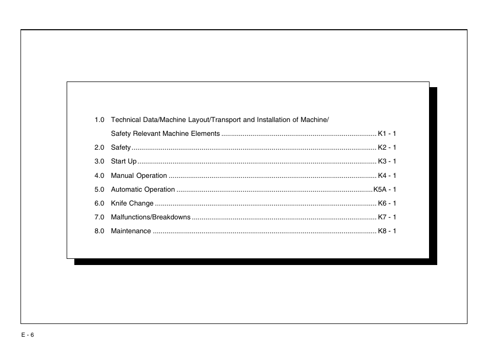 Chapter survey e - 6 | Baumfolder BaumCut 31.5 (For serials 700N101 thru current) User Manual | Page 6 / 98
