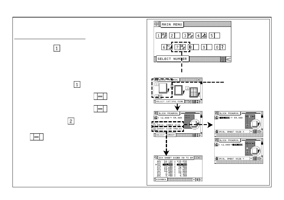 Block programming | Baumfolder BaumCut 31.5 (For serials 700N101 thru current) User Manual | Page 69 / 98