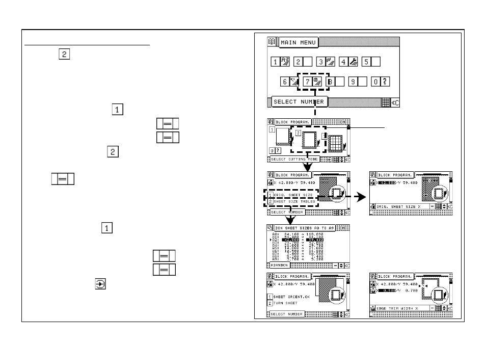 Block programming | Baumfolder BaumCut 31.5 (For serials 700N101 thru current) User Manual | Page 71 / 98