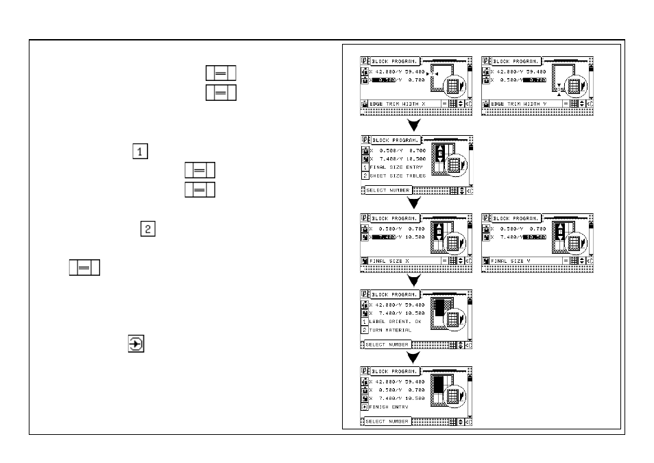 Block programming | Baumfolder BaumCut 31.5 (For serials 700N101 thru current) User Manual | Page 73 / 98