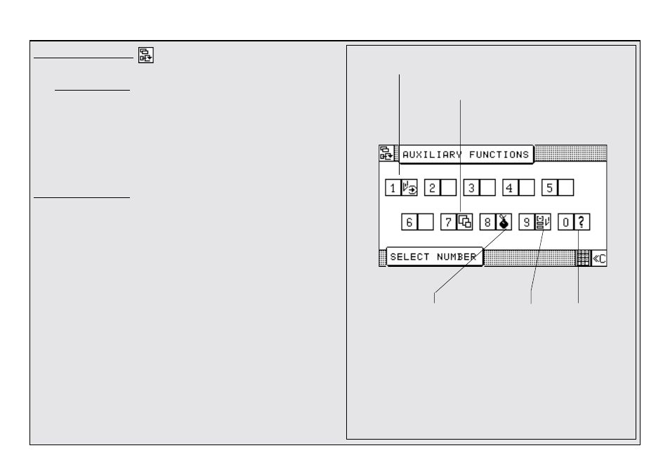 Auxiliary functions, Menu key: auxiliary functions | Baumfolder BaumCut 31.5 (For serials 700N101 thru current) User Manual | Page 79 / 98