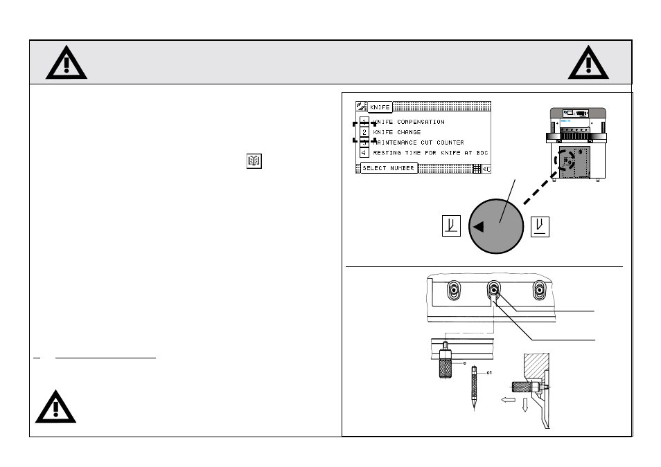 Knife change | Baumfolder BaumCut 31.5 (For serials 700N101 thru current) User Manual | Page 86 / 98